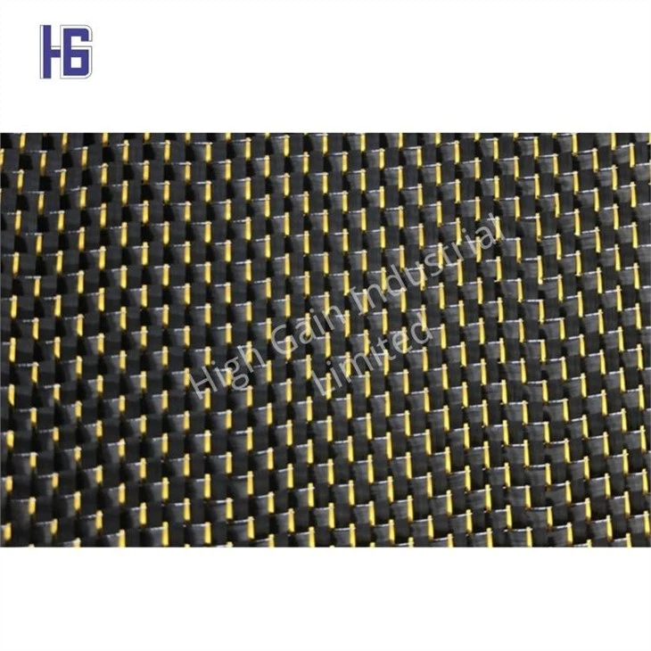 carbon fiber 3K with gold thread